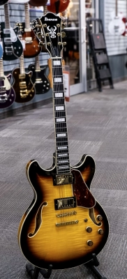 Ibanez - AS93FM Artcore Expressionist Hollowbody Electric Guitar - Antique Yellow Sunburst 4